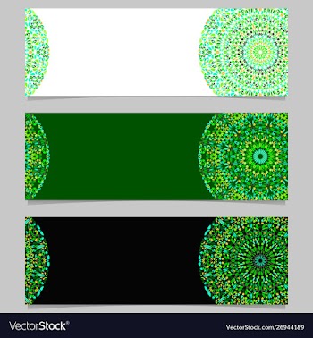 Geometrical abstract floral mandala banner vector image