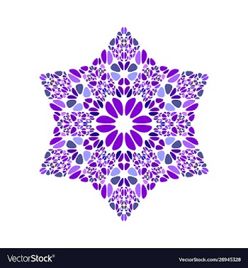 Geometrical abstract floral mosaic ornament star vector image