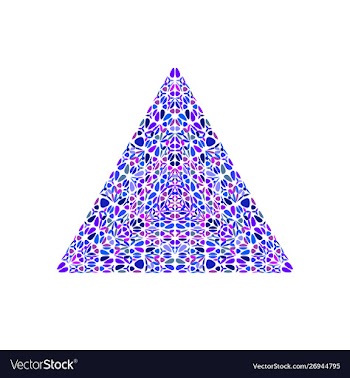Geometrical abstract floral mosaic ornament vector image
