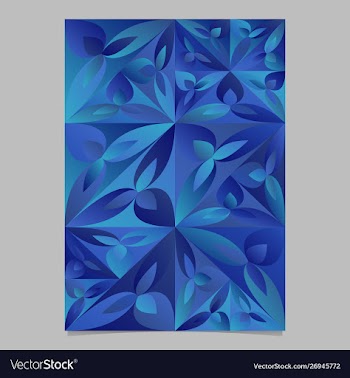 Geometrical abstract floral triangle brochure vector image
