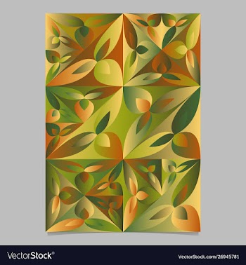 Geometrical abstract floral triangle flyer vector image