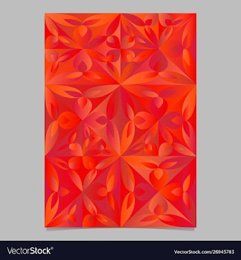 Geometrical abstract floral triangle poster vector image