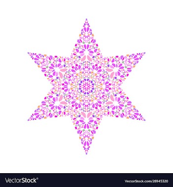 Geometrical abstract gemstone star polygon vector image
