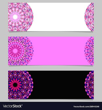 Geometrical abstract horizontal floral mandala vector image