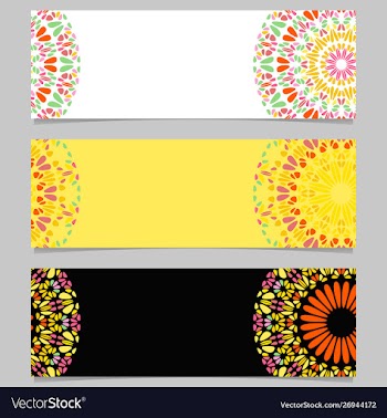 Geometrical abstract horizontal gemstone mandala vector image