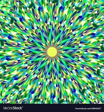 Geometrical abstract hypnotic circular tile vector image