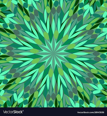 Geometrical abstract hypnotic stylized flower vector image