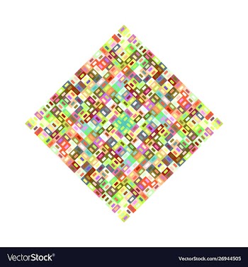 Geometrical abstract isolated colorful mosaic vector image