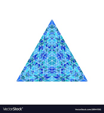 Geometrical abstract isolated colorful mosaic vector image