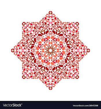 Geometrical abstract isolated colorful petal vector image