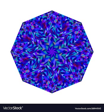 Geometrical abstract isolated colorful tiled vector image