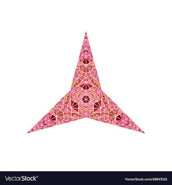 Geometrical abstract isolated colorful triangle vector image