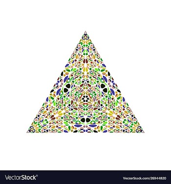 Geometrical abstract isolated floral ornament vector image