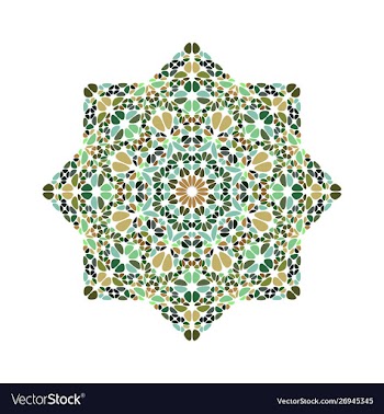 Geometrical abstract isolated floral ornament vector image