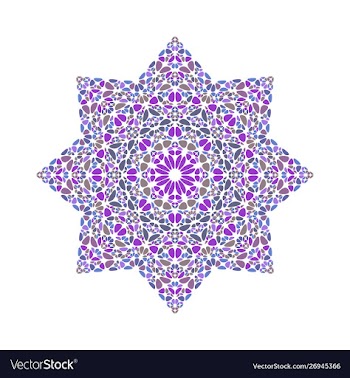 Geometrical abstract isolated flower ornament vector image