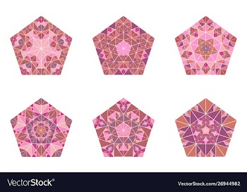 Geometrical abstract isolated mosaic ornament vector image