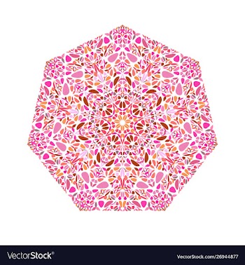 Geometrical abstract isolated ornate flower vector image