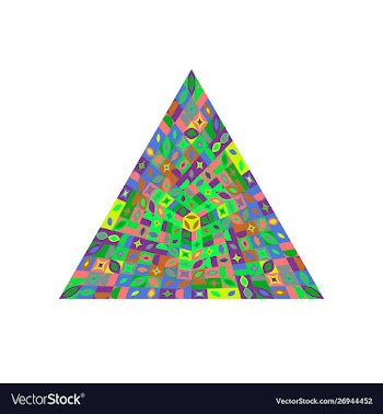 Geometrical abstract isolated tiled mosaic vector image