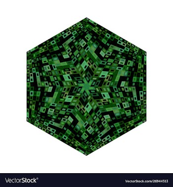 Geometrical abstract isolated tiled mosaic vector image