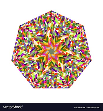 Geometrical abstract isolated tiled mosaic vector image