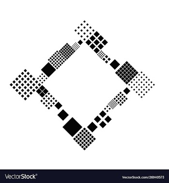 Geometrical abstract modern minimal monochrome vector image