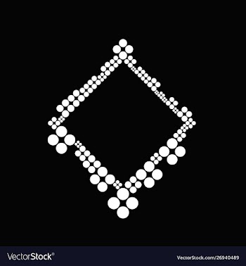 Geometrical abstract monochrome dot badge vector image
