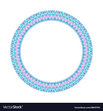Geometrical abstract mosaic round wreath vector image
