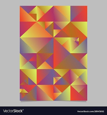 Geometrical abstract multicolored triangle page vector image