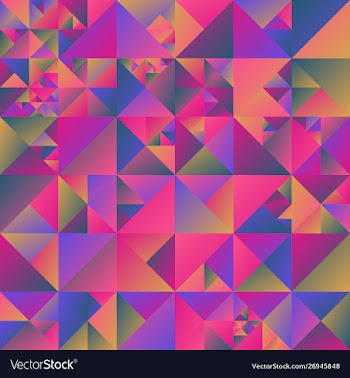 Geometrical abstract multicolored triangle vector image