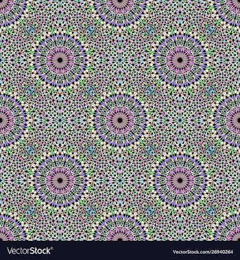 Geometrical abstract oriental floral pattern vector image