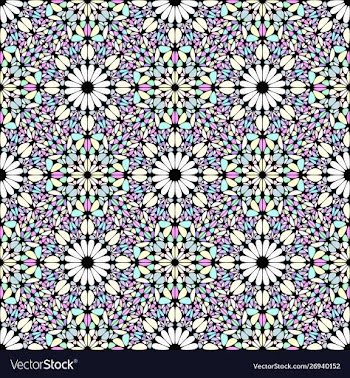 Geometrical abstract oriental gravel pattern vector image