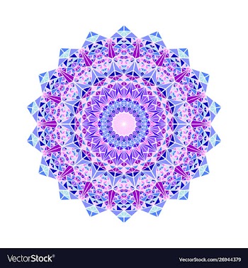 Geometrical abstract ornate colorful mosaic vector image