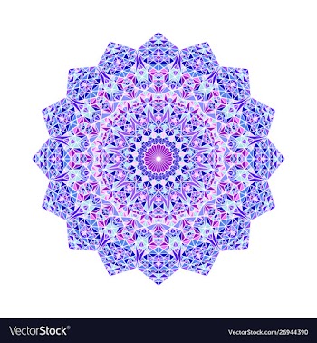 Geometrical abstract ornate triangle tile mosaic vector image