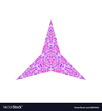 Geometrical abstract polygonal triangle ornament vector image