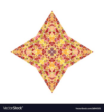 Geometrical abstract polygonal triangle ornament vector image
