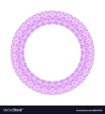 Geometrical abstract round frame - polygonal vector image