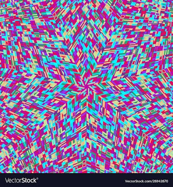 Geometrical abstract round tile pattern mosaic vector image