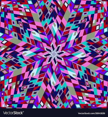 Geometrical abstract round tiled mosaic pattern vector image