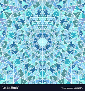 Geometrical abstract round tiled triangle mosaic vector image