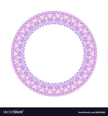 Geometrical abstract round wreath - polygonal vector image