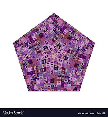 Geometrical abstract tiled mosaic polygon logo vector image