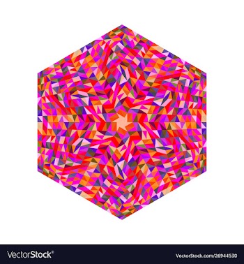 Geometrical abstract tiled mosaic polygon logo vector image