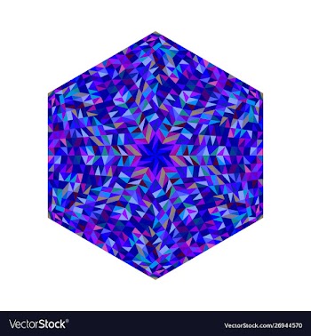 Geometrical abstract tiled mosaic polygon logo vector image
