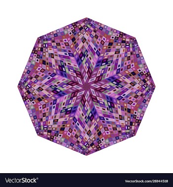 Geometrical abstract tiled mosaic polygon symbol vector image