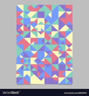 Geometrical abstract triangle tile poster vector image