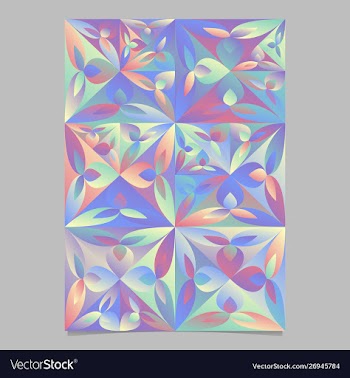 Geometrical abstract triangular flower pattern vector image