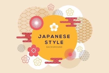 Geometrical background in japanese style Free Vector