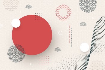 Geometrical background in japanese style Free Vector