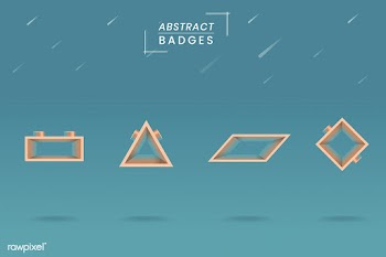 Geometrical badge set | Free stock vector - 842713