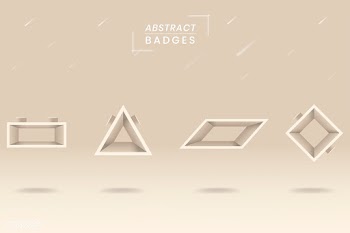 Geometrical badge set | Free stock vector - 842714